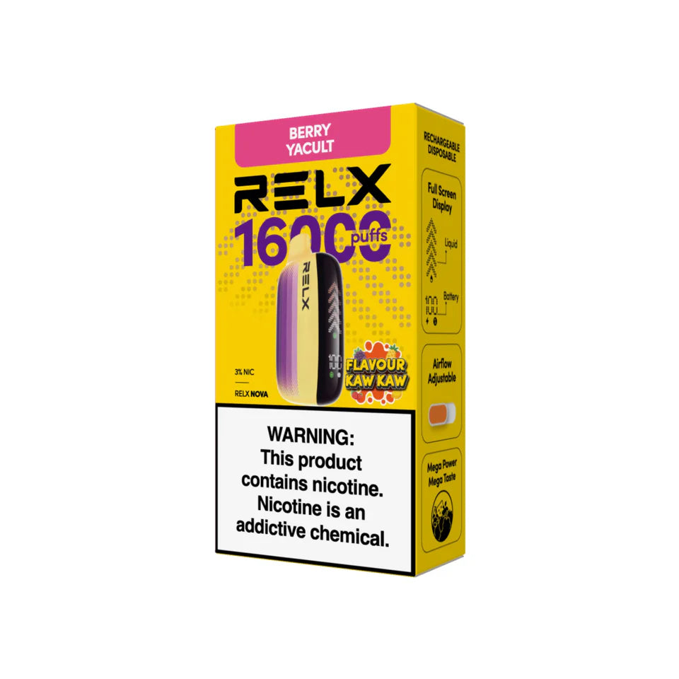 RELX Nova 16000 Puffs – Long-lasting Disposable Vape
