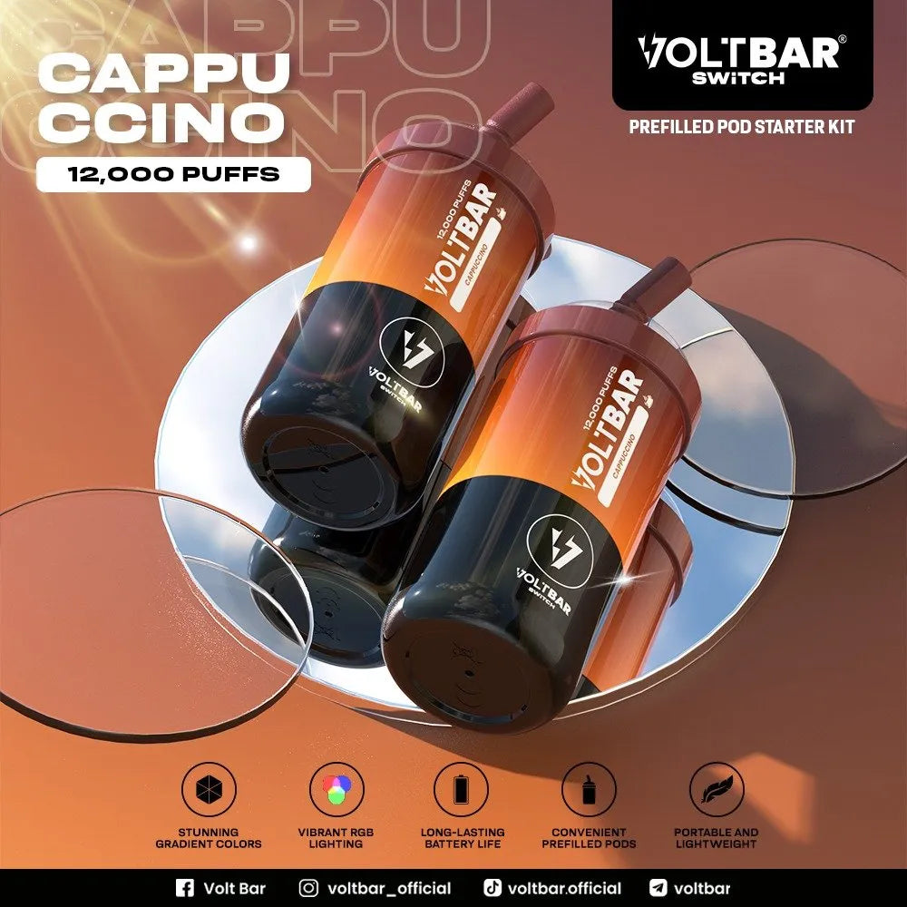 Voltbar Switch Vape – 12,000 Puffs, 30+ Flavors Available