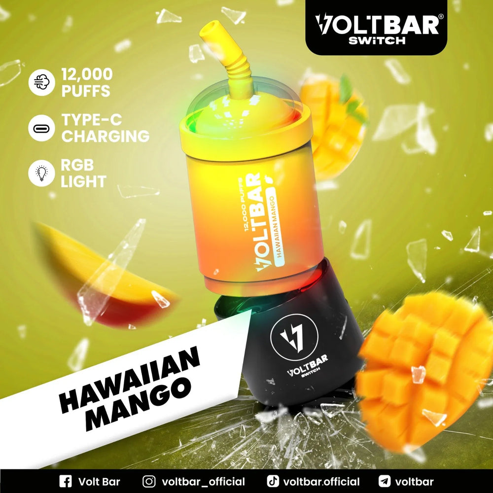 Voltbar Switch Vape – 12,000 Puffs, 30+ Flavors Available