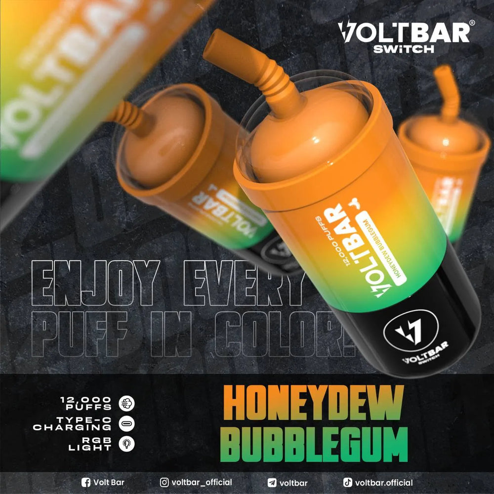 Voltbar Switch Vape – 12,000 Puffs, 30+ Flavors Available