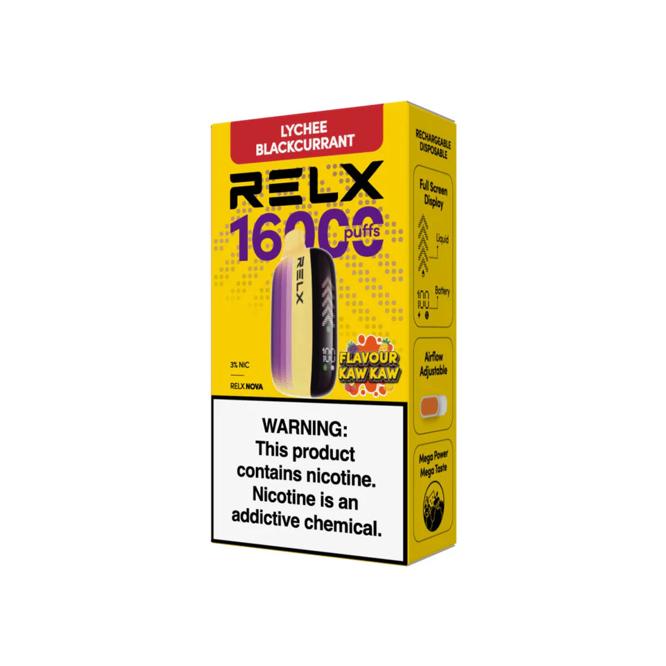 RELX Nova 16000 Puffs – Long-lasting Disposable Vape